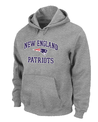 New England Patriots Heart & Soul Pullover Hoodie Grey