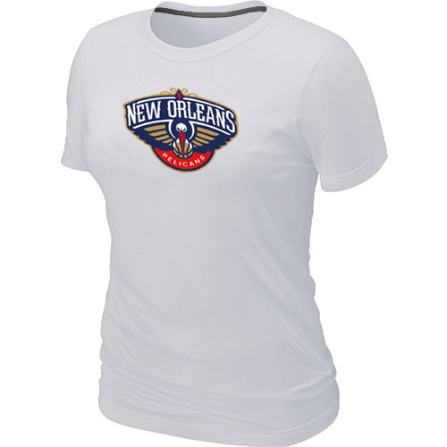 New Orleans Pelicans Big & Tall Primary Logo White Women's T-Shirt