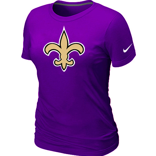 New Orleans Sains Purple Women's Logo T-Shirt