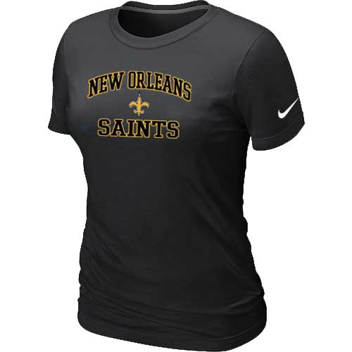 New Orleans Sains Women's Heart & Soul Black T-Shirt