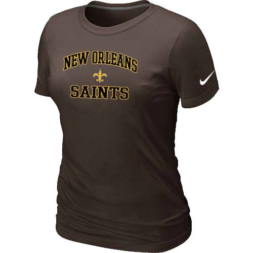 New Orleans Sains Women's Heart & Soul Brown T-Shirt