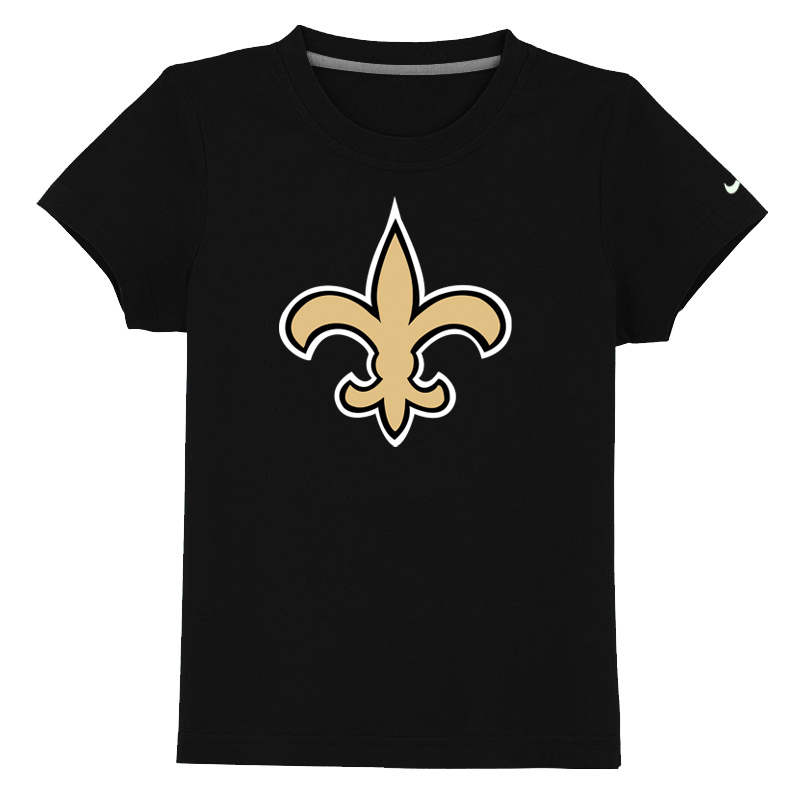 New Orleans Saints Authentic Logo Youth T-Shirt Black