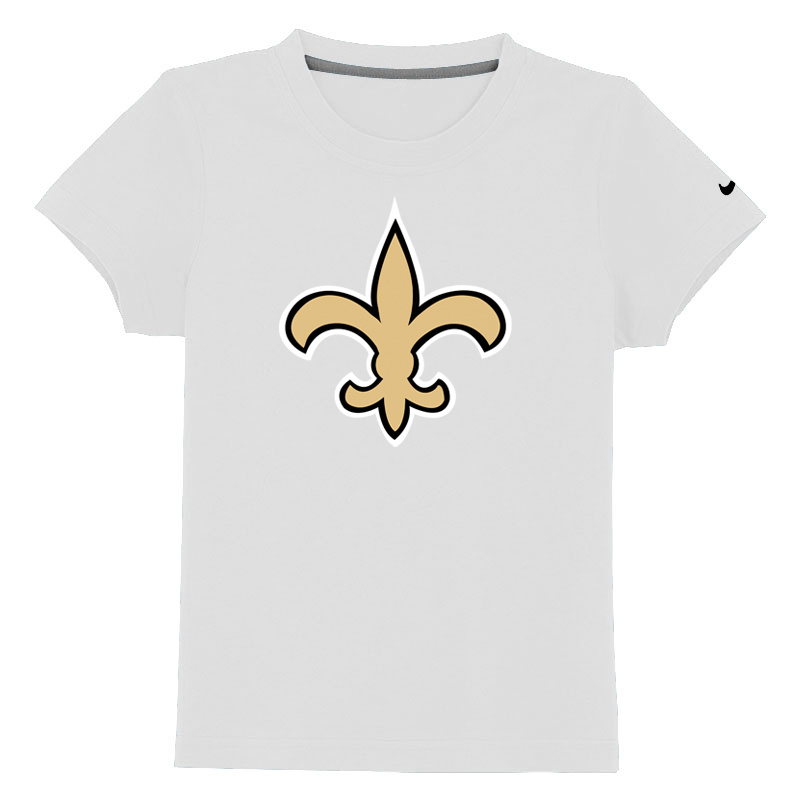 New Orleans Saints Authentic Logo Youth T-Shirt White
