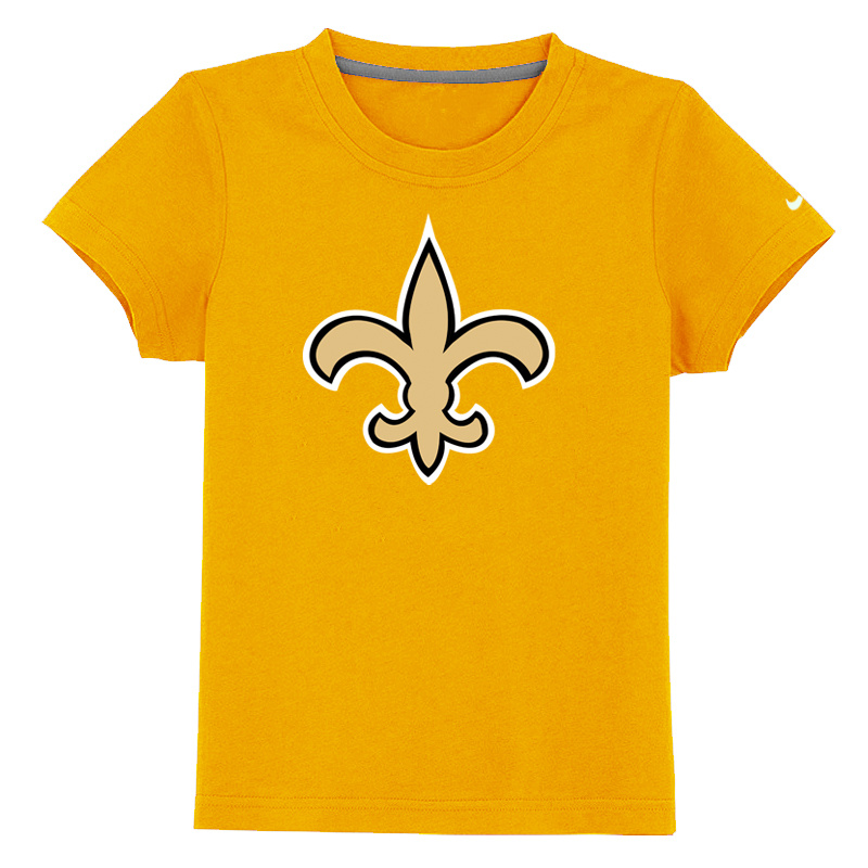 New Orleans Saints Authentic Logo Youth T-Shirt Yellow