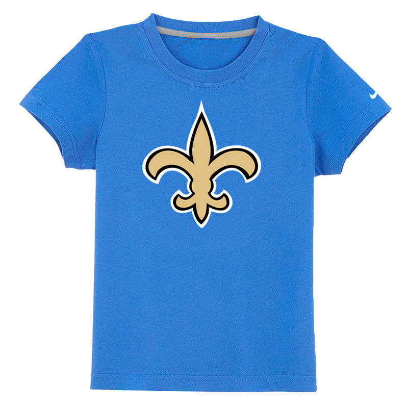 New Orleans Saints Authentic Logo Youth T-Shirt light Blue