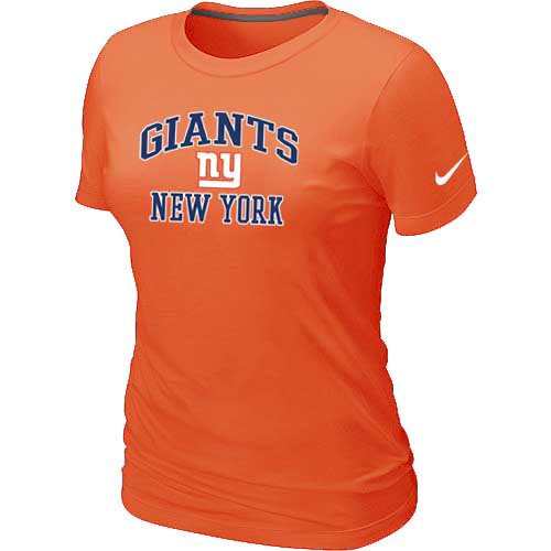New York Giants Women's Heart & Soul Orange T-Shirt