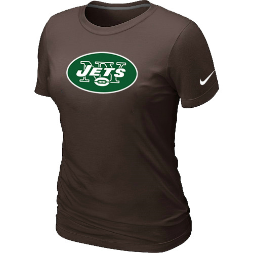 New York Jets Brown Women's Logo T-Shirt