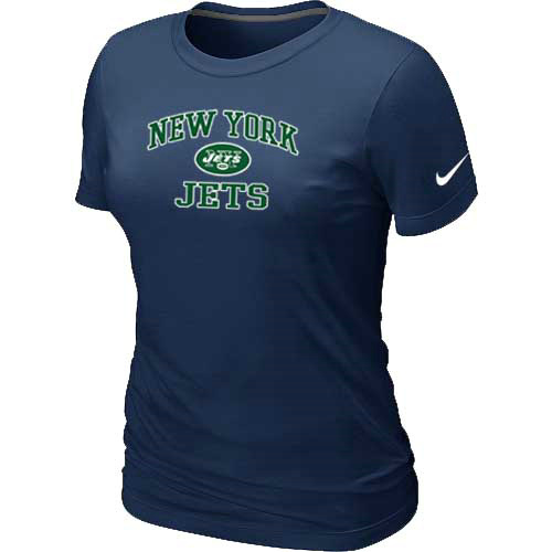 New York Jets Women's Heart & Soul D.Blue T-Shirt