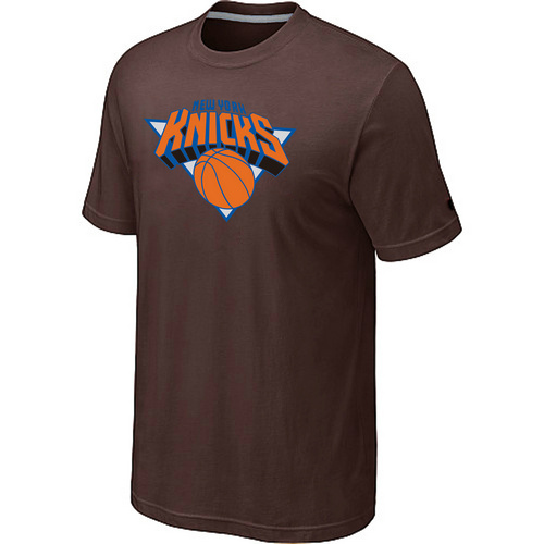 New York Knicks Big & Tall Primary Logo Brown T-Shirt