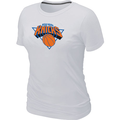 New York Knicks Big & Tall Primary Logo White Women's T-Shirt