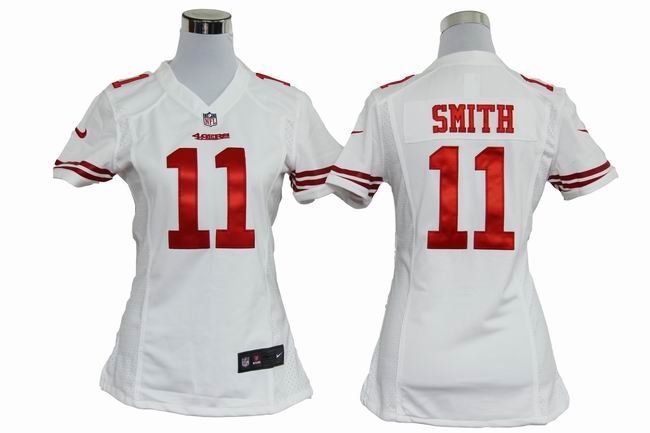 Nike 49ers 11 SMITH White Women Game Jerseys