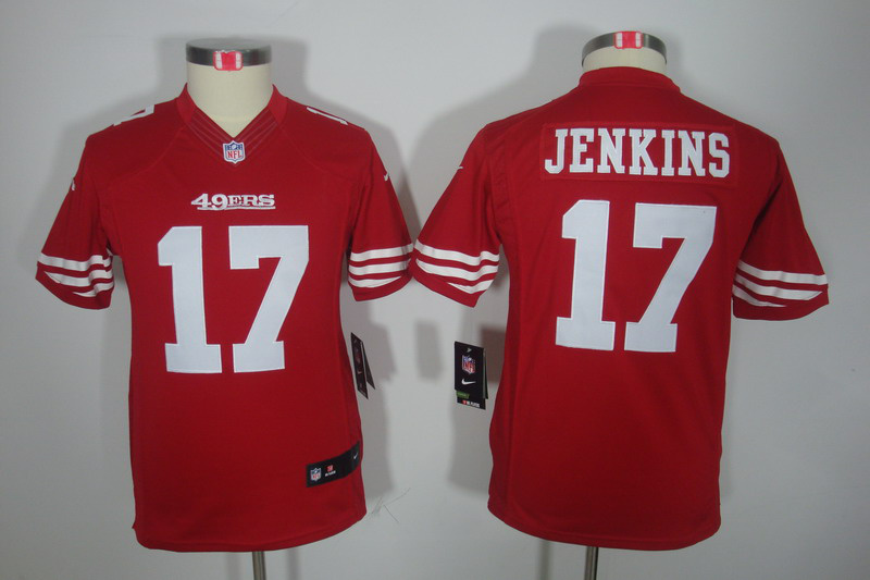 Nike 49ers 17 Jenkins Red Kids Limited Jerseys