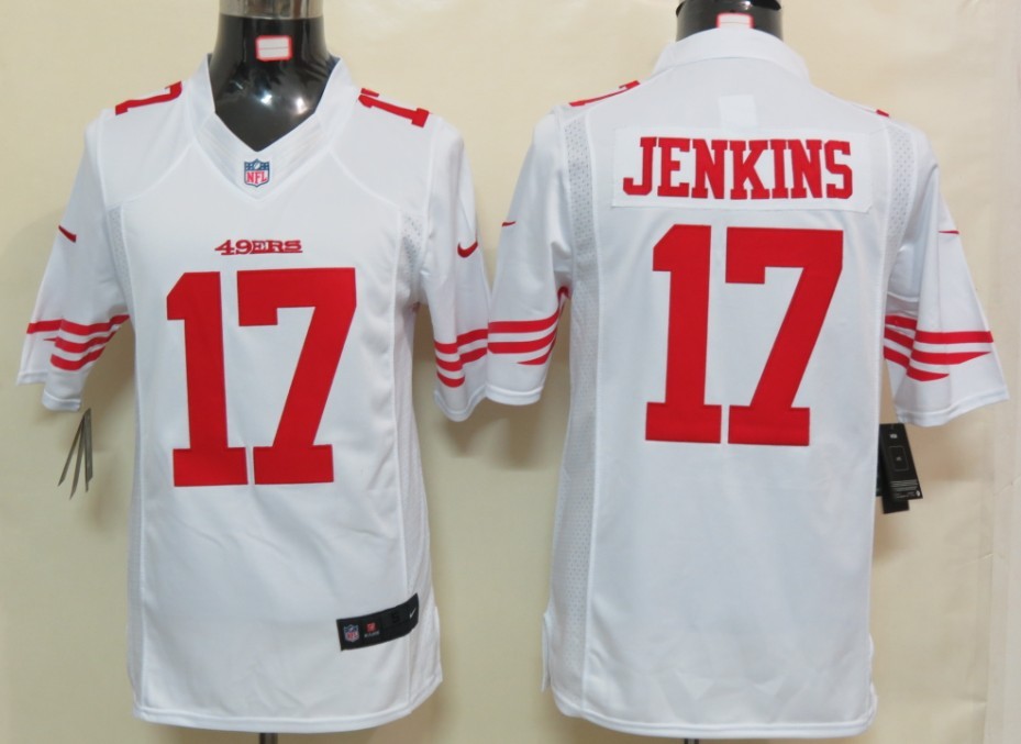 Nike 49ers 17 Jenkins White Limited Jersey