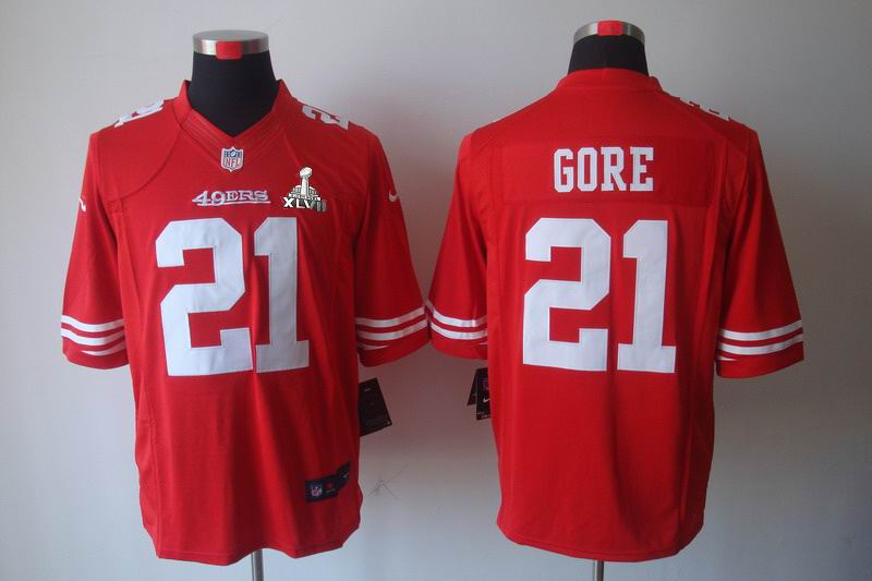 Nike 49ers 21 Gore Red Limited 2013 Super Bowl XLVII Jersey