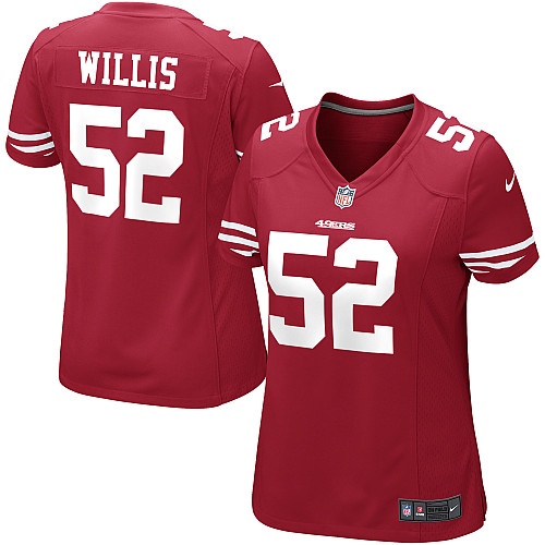 Nike 49ers 52 Willis Red Women Game Jerseys