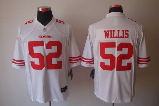 Nike 49ers 52 Willis White Limited Jerseys