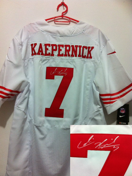 Nike 49ers 7 Kaepernick White Signature Edition Jerseys