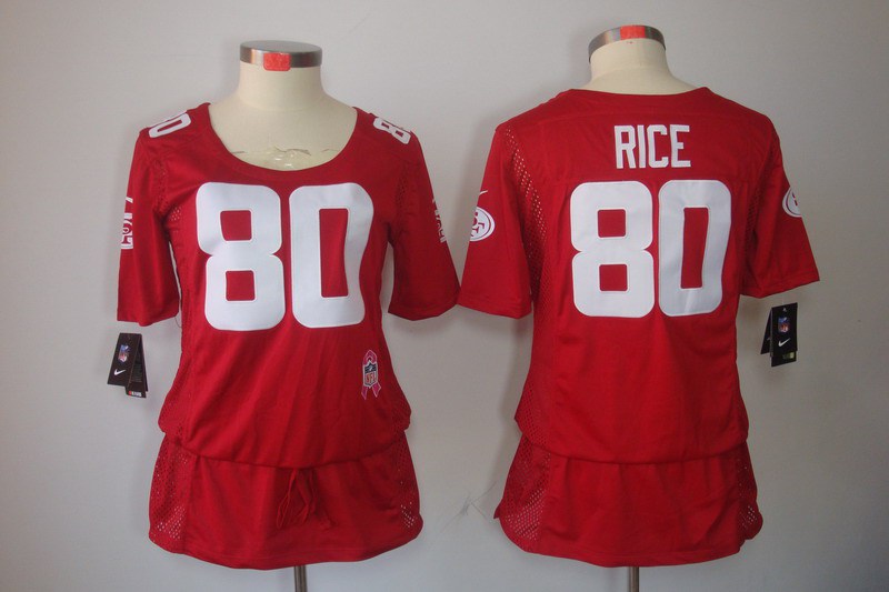 Nike 49ers 80 Rice Red Women Elite Skirts