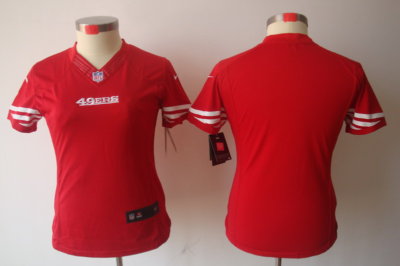Nike 49ers Blank Red Women Limited Jerseys