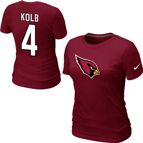 Nike Arizona Cardinals 4 Kolb Name & Number Women's T-Shirt Red