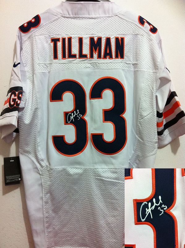 Nike Bears 33 Tillman White Signature Edition Jerseys