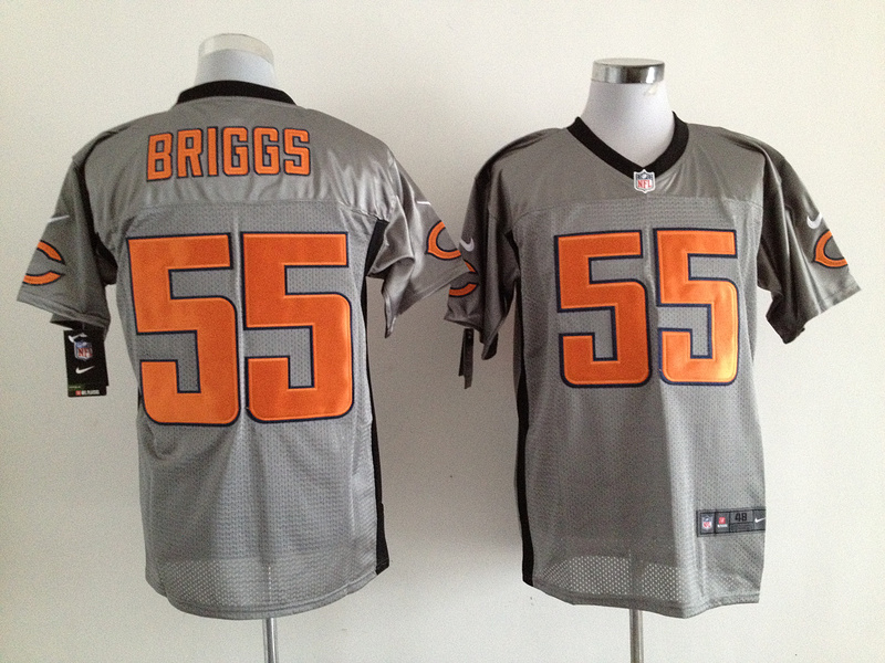 Nike Bears 55 Briggs Grey Shadow Elite Jerseys