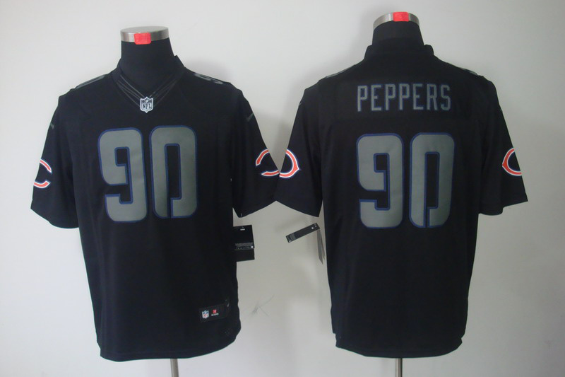 Nike Bears 90 Peppers Black Impact Limited Jerseys