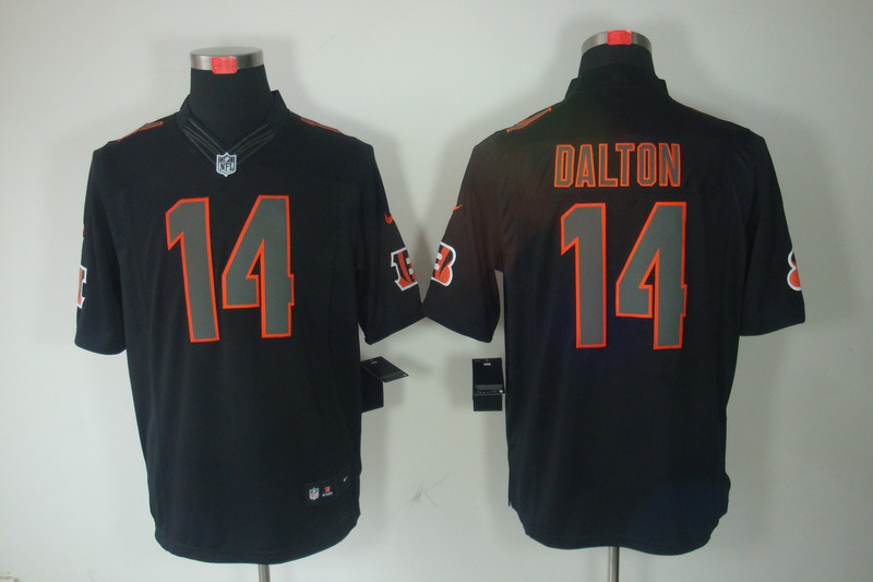 Nike Bengals 14 Dalton Black Impact Limited Jerseys