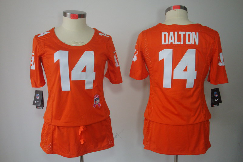 Nike Bengals 14 Dalton Orange Women Elite Skirts