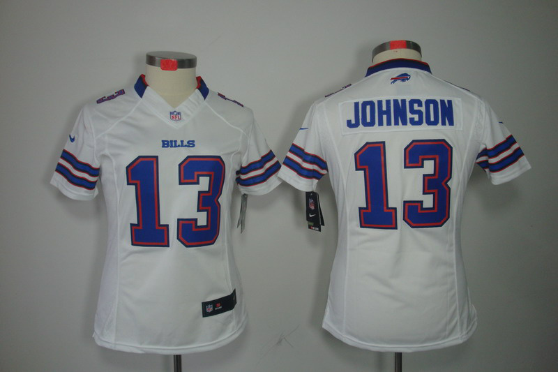 Nike Bills 13 Johnson White Women Limited Jerseys