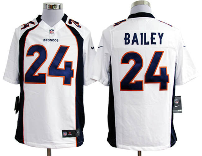 Nike Broncos 24 Bailey white Game Jerseys