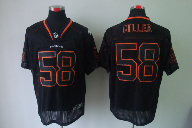 Nike Broncos 58 Von Miller Black Shadows Elite Jersey