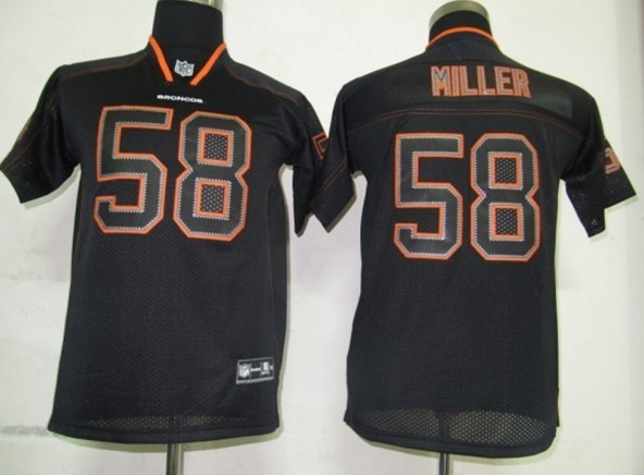 Nike Broncos 58 Miller Lights Out Black Elite Kids Jerseys