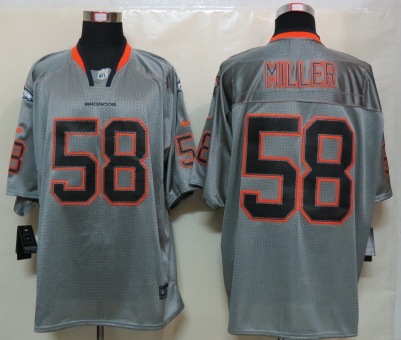 Nike Broncos 58 Miller Lights Out Grey Elite Jerseys