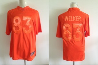 Nike Broncos 83 Welker Orange Drenched Limited Jerseys