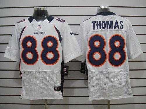 Nike Broncos 88 Demaryius Thomas White Elite Jersey