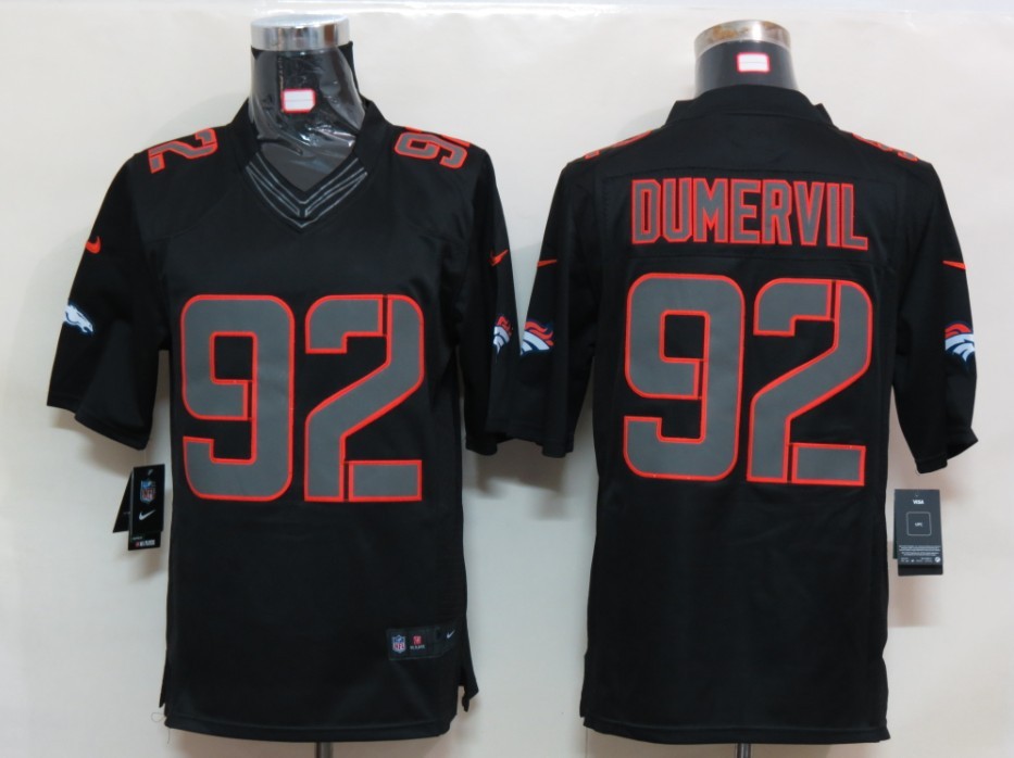 Nike Broncos 92 Dumervil Black Impact Limited Jerseys