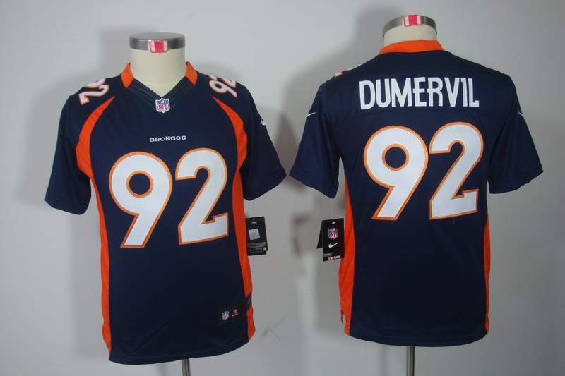 Nike Broncos 92 Dumervil Blue Kids Limited Jerseys