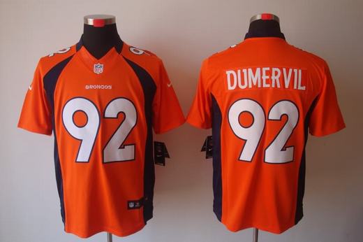 Nike Broncos 92 Dumervil Orange Limited Jerseys