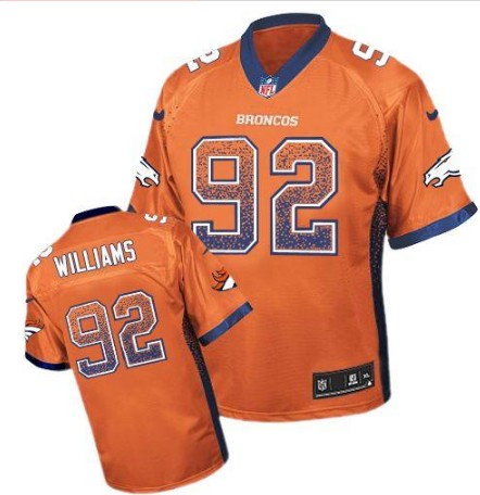 Nike Broncos 92 Sylvester Williams Orange Elite Drift Jersey