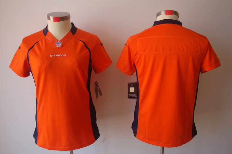 Nike Broncos Blank Orange Women Limited Jerseys
