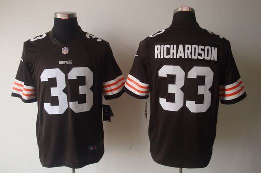Nike Browns 33 Richardson Brown Limited Jerseys