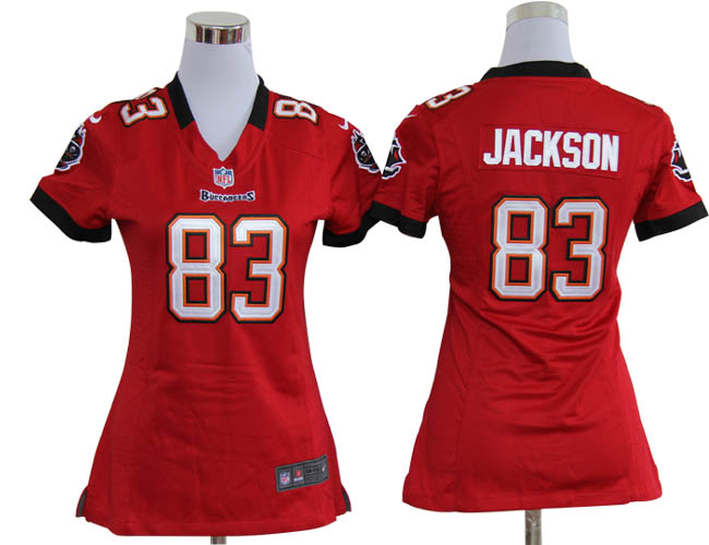 Nike Buccaneers 83 JACKSON Red Women Game Jerseys