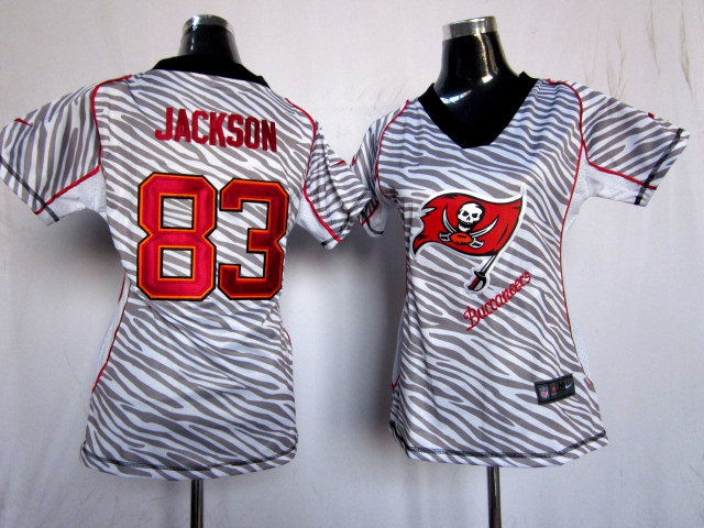 Nike Buccaneers 83 Jackson Women Zebra Jerseys