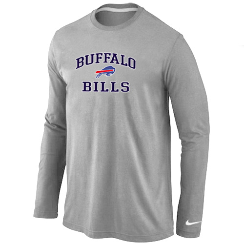 Nike Buffalo Bills Heart Grey Long Sleeve T-Shirt