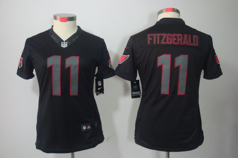 Nike Cardinals 11 Larry Fitzgerald Black Impact Women Limited Jersey