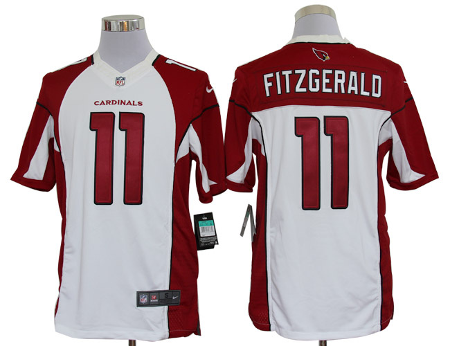 Nike Cardinals 11 Fitzgerald White Limited Jerseys