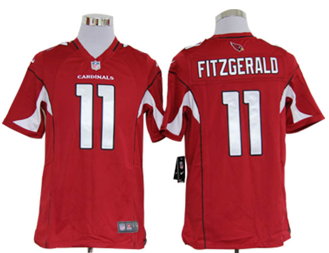 Nike Cardinals 11 Fitzgerald red Game Jerseys