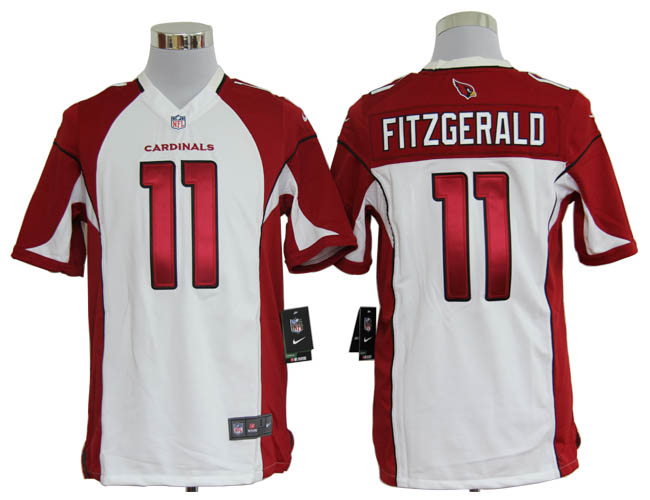 Nike Cardinals 11 Fitzgerald white Game Jerseys