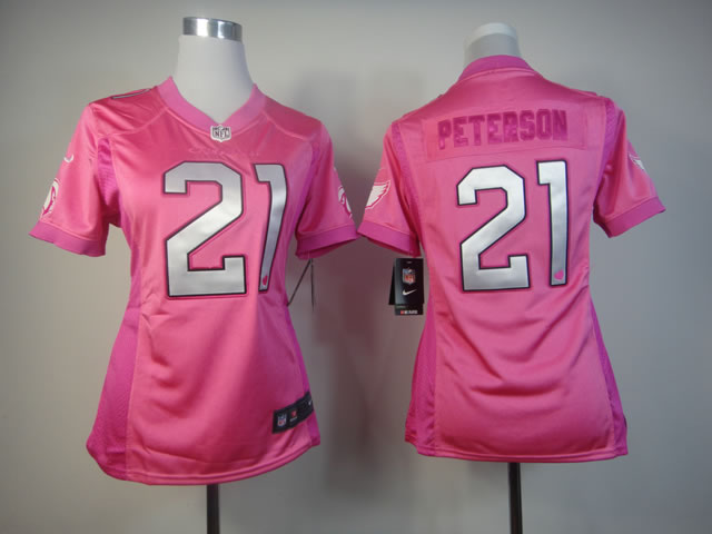 Nike Cardinals 21 Peterson Pink Love's Women Jerseys